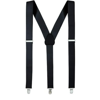 Prym Bretelle Uomo Standard Con Clip - Elastiche Regolabili, Larghezza 30 Mm, Lunghezza 125 Cm, Colore Nero - 1 Paio