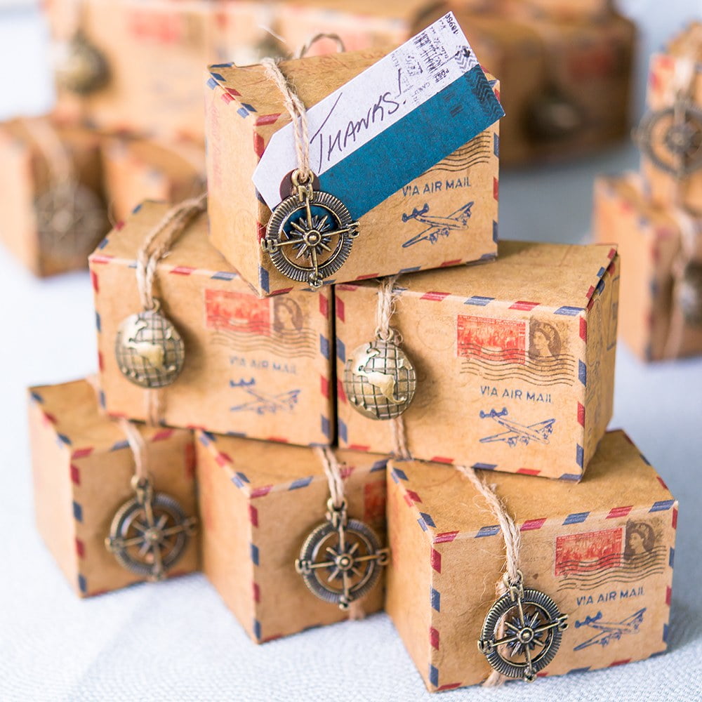 Miniature Vintage Inspired Mail Box Tin Wedding Favor Set of 12 Weddingstar 