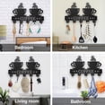 thumbnail image 6 of Coffee Coat Hooks Wall Mounted Wood Key Holder for Wall 11.8×7.9inch Hot Coffee Key Hanger 5 Alloy Hooks Coffee Beans Decoratice Key Hook for Gift Coffee Shop Living Room Kitchen Office, 6 of 9