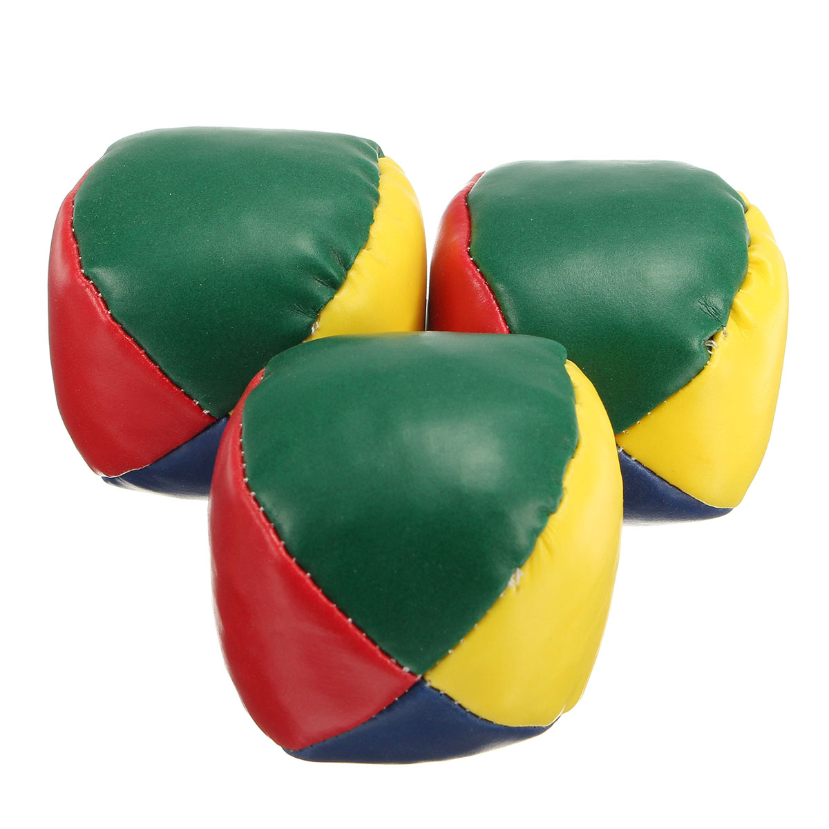 Atyhao Set Di 3 Palline Da Giocoleria In PU Morbido 6,3 Cm – Per Principianti E Professionisti – Colori Vivaci (Blu, Rosso, Giallo, Bianco) Con Retina