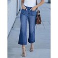 thumbnail image 2 of Nituyy Womens Denim Pull-On Jeans Pockets Baggy Straight Leg Stretchy Ankle-Length Trousers, 2 of 6