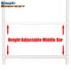 thumbnail image 4 of Barra para colgar en el armario, sencilla, ajustable, blanca, 4 of 6