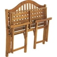thumbnail image 6 of Patio Wise Personalized Foldable Acacia Wood Garden Bench, 4 Foot Indoor/Outdoor Wooden Porch, Patio, & Park Seating, 6 of 9