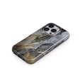 thumbnail image 3 of DesignSkinz Scratch-Resistant Hard Slim Case Compatible with iPhone 13 Pro Max (Compatible with MagSafe) - Luxury Marble Abstract Gold and Grays V4, 3 of 9