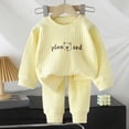 thumbnail image 2 of CAUYDY Kids Girl Outfits Clothing for Child 5-7T 8-10Y Long Sleeve Tee Shirt Elastic Pants 2 Piece Fall Winter Set Girls Pajamas Sizes 8-9 Years,Yellow, 2 of 5