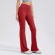 thumbnail image 4 of Pincandy Women's Solid Color High Waist Elastic Waist Yoga Pants, Flared Hem, Casual & Fitness Activities, 4 of 4