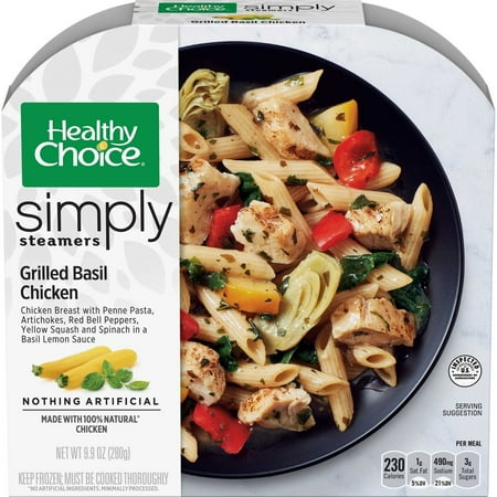 Healthy Choice Cafe Steamers Grilled Basil Chicken 9.9 Ounce — 8 per Case.