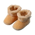 thumbnail image 3 of Quealent Toddler Winter Snow Boots for Girls Boys Comfy Warm Faux Furry Lined Kids Ankle Boots Slip On Fuzzy Short Boot Khaki for Size 4.5, 3 of 9
