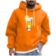 thumbnail image 2 of Sudadera con capucha para hombre, estilo casual, con cuello redondo, estampado, manga larga, blusa de poliéster, 2 of 5