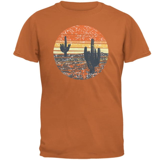 Vintage Cactus Sunset Mens T Shirt