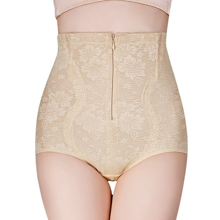 Celivon Seamless Shaping Tummy Control Panties Thong Shapewear For Women High Waisted Lifting Clothe Lace High Zipper Underwear Under Dress Shapewear Shorts