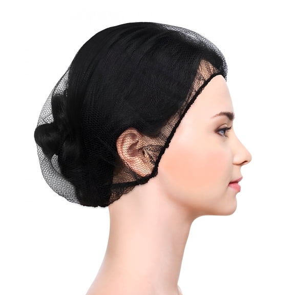 TUWAFE Disposable Nylon Honeycomb Hair Net for Adults, 100 Pack, 24", Latex Free