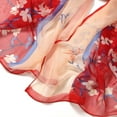 thumbnail image 4 of Lightweight Scarves, Duoif 160*50Cm Women Flower Print Long Soft Wrap Scarf Simulation Silk Shawl Scarves Scarf for Women Red, 4 of 4