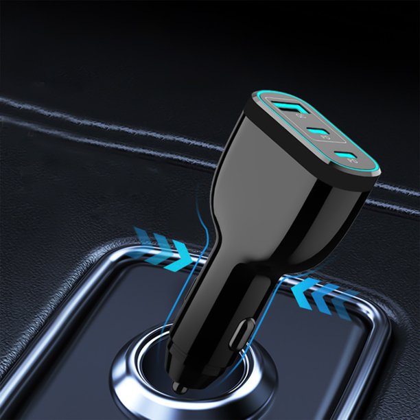 Puntoco 95W Power Pd Carga de coche portátil 3 puertos Usb carga rápida Qc3.0 convertidor de encendedor de cigarrillos cargador de coche