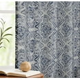 thumbnail image 5 of Vargottam Cotton Curtains for Windows - 3-in-1 Rod Pocket/Back Tab Short Window Drapes - Light Filtering Cotton Canvas Panels - Set of 2, 52"x63" - Texture Print (Gray), 5 of 8