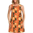 thumbnail image 1 of Easygdp Ramen Soupe de Nouilles pour Femmes Robe Respirante Plissée Robe d'Été Sans Manches avec Poches, 1 of 7