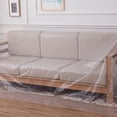 thumbnail image 4 of Dznils Plastic Sofa Cover, Waterproof Washable Slipcover for Storage and Moving, Clear, 4 of 12