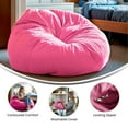 thumbnail image 2 of Oversized Solid Light Pink Bean Bag Chair, 2 of 9