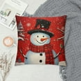 thumbnail image 2 of GOSMITH  Let it Snow Snowman Christmas Throw Pillow Covers Red Cardinal Birds White Snowflake Winter Holiday Pillow Case Holly Berry Farmhouse Decorations Cushion Cover for Sofa Couch, 2 of 5