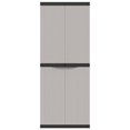 thumbnail image 3 of vidaXL Armoire de Rangement d'Extérieur Gris et Noir 65x37x165 cm PP, 3 of 5