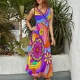thumbnail image 3 of Maxi Dress Colorful Flower Power Dress Vintage Hippy Print Simple Bohemia Long Dresses Ladies Party Pattern Vestido Gift Idea, 3 of 7