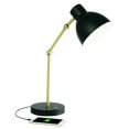 thumbnail image 1 of HomeRoots 402190 Matte Black & Gold Mod LED Adjustable Desk Lamp, 1 of 1