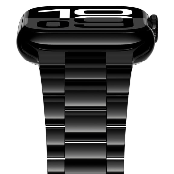 MJSHUN Lightweight Stainless Steel Band Designed for Apple Watch Series 1-11, 42mm, 41mm, 40mm, 38mm, SE2&SE3, Replacement iWatch Bands for Women,Black