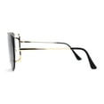 thumbnail image 4 of Minimalist Rimless Flat Top Mono Block Lens Premium Optical Quality Sunglasses Gold Black, 4 of 4