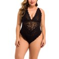 thumbnail image 2 of Ropa interior de encaje sexy para mujer, minivestido en V profundo, ropa de dormir, regalo, negro, 3XL Methold XX000057-08, 2 of 7