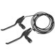 thumbnail image 1 of Manijas de freno para bicicleta eléctrica y scooter, aleación de aluminio, modelos 47PDD/49PDD/139PDD, cable de 1.7m, colores negro/plateado, 1 of 6