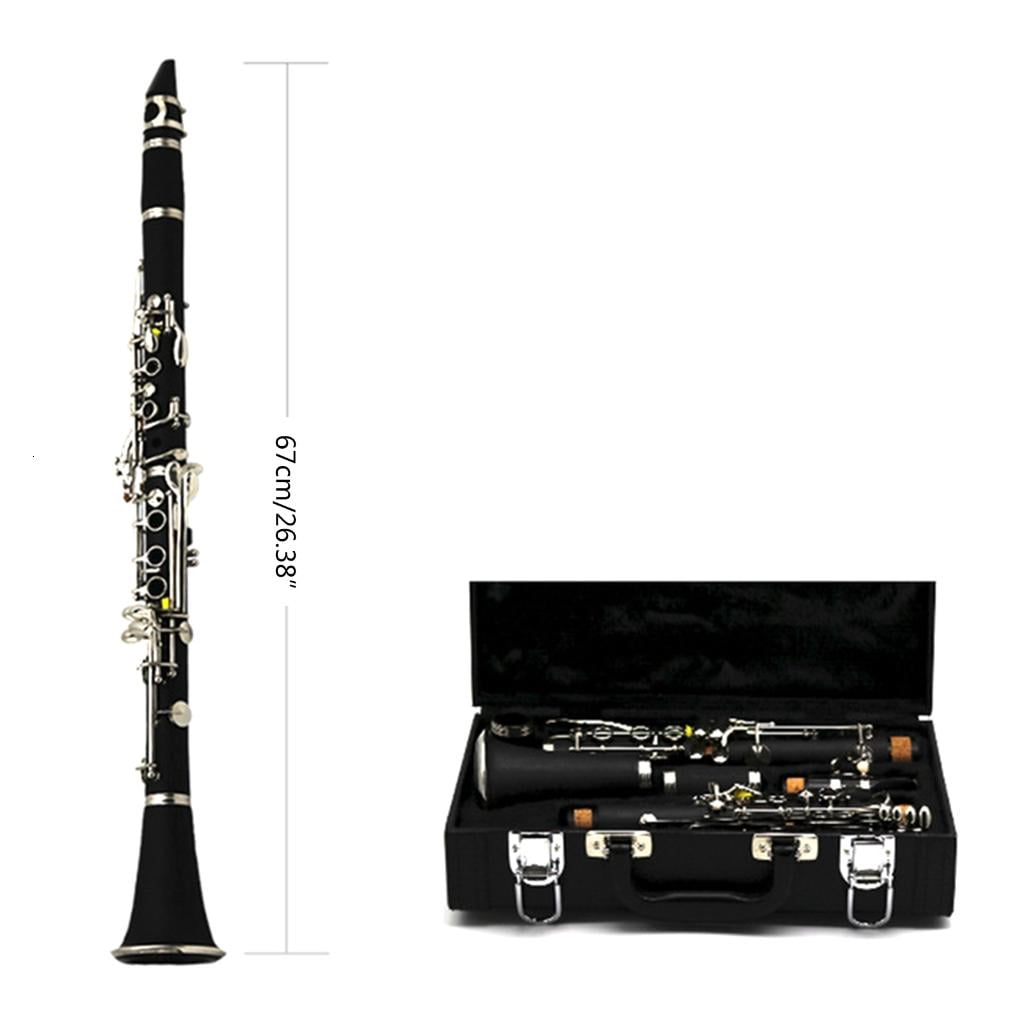 Yihuala Black Clarinet, 17 Keys Clarinet, B-Flat Clarinet For Beginner with Box, Professional Black Clarinet