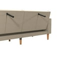 Mr. Kate Stella Vintage Convertible Sofa Bed Futon, Tan Linen
