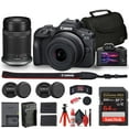 thumbnail image 1 of Canon EOS R100 Mirrorless Camera Kit with 18-45mm & 55-210mm Lenses, 64GB SD Card, 1 Unit, Battery & Charger(International Model), 1 of 9