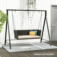 thumbnail image 4 of Costway Outdoor Porch Swing Frame Patio Metal Swing Stand with A-Shaped Structure, 4 of 9