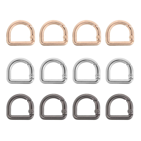 TABLETREANDS 12Ud Hebillas Semicírculo D Metálico Resistente Para Accesorios De Bolso Uso Manualidades