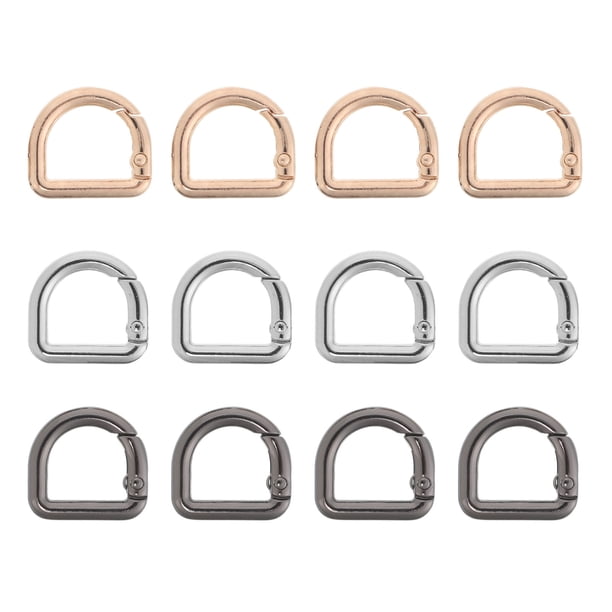 TABLETREANDS 12Ud Hebillas Semicírculo D Metálico Resistente Para Accesorios De Bolso Uso Manualidades