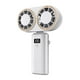thumbnail image 1 of Ventilador portátil con dos cabezales, potente flujo de aire, pantalla digital, ideal para acampar. blanco, 1 of 9