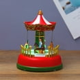 thumbnail image 3 of Música De Navidad Carrusel Giratorio Noria Caja De Música Led Luz Luminosa Regalo Musical Para Niños Niñas Cumpleaños De Navidad Eigraketly HA046751-02, 3 of 5