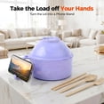 thumbnail image 3 of 2026 Microwave Ramen Noodle Bowl Set with Lid & Utensils, Ramen Cooker with Chopsticks/Spoon/Fork for Dorm & Apartment, Dishwasher Safe with Strainer and Handles (Beige), 3 of 8
