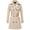 Khaki, variant on Womens Double Breasted Trench Coat Mid-Length Lightweight Jacket Slim Spring Fall Overcoat Black M