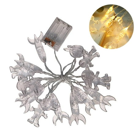 

Thinsont 20 Pieces LED Outer Space Decorative Night Outer Space Astronauts Spaceship Rocket Planets Bedroom Home Party Decoration Lamp warm white light