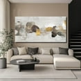 thumbnail image 3 of Minimalist Home Decor Beige and Grey Pictures Wall Art Modern Geometric Poster Line Art Big Painting for Living Room Home Hotel 29x58 Inch, 3 of 8
