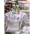 thumbnail image 6 of Outdoor Tablecloth with Umbrella Hole Zipper Coastal Palm Tree Round Tablecloth 54" Waterproof Outside Table Cloth Tropical Plants Botanical Vintage Purple Patio Table Cover Tablecloths for Picnic, 6 of 8