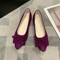 thumbnail image 4 of Viluyesy Womens Ballet Flats, Slip-On Shallow Bow Pointed Toe Comfortable Dressy Shoes Wine US7.5, 4 of 7
