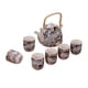 thumbnail image 1 of Juego de té de , tetera de cerámica con 6 tazas, tetera de , juego de tetera de Kung Fu con mango para acampar, Hotel y, 1 of 9