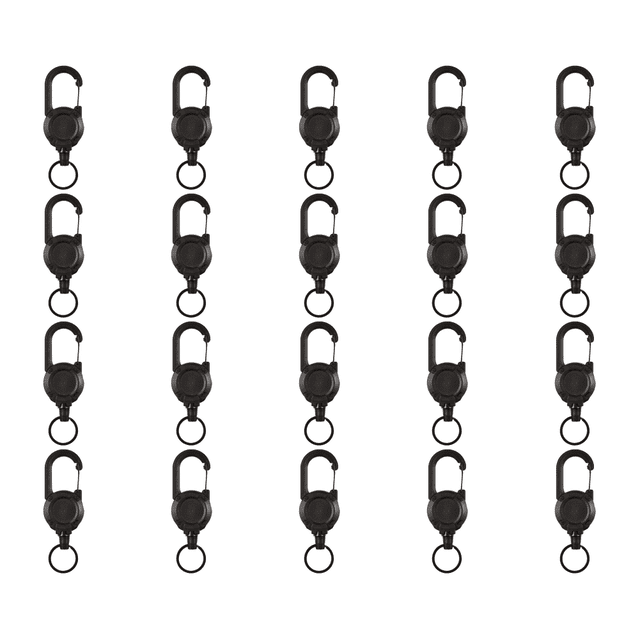 Llavero Retráctil Con Soporte para Tarjeta Identificación Cable Acero 24 Pulgadas ()