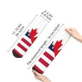 thumbnail image 4 of Naloa USA Canada Flag Ankle Socks for Women Non Slip Socks No Show Socks Classic Low Cut Casual Socks Casual Socks, 4 of 7
