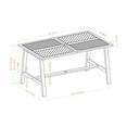 thumbnail image 3 of Vincent 60" Acacia Bois Chevron Table à Manger en Brun Foncé, 3 of 4