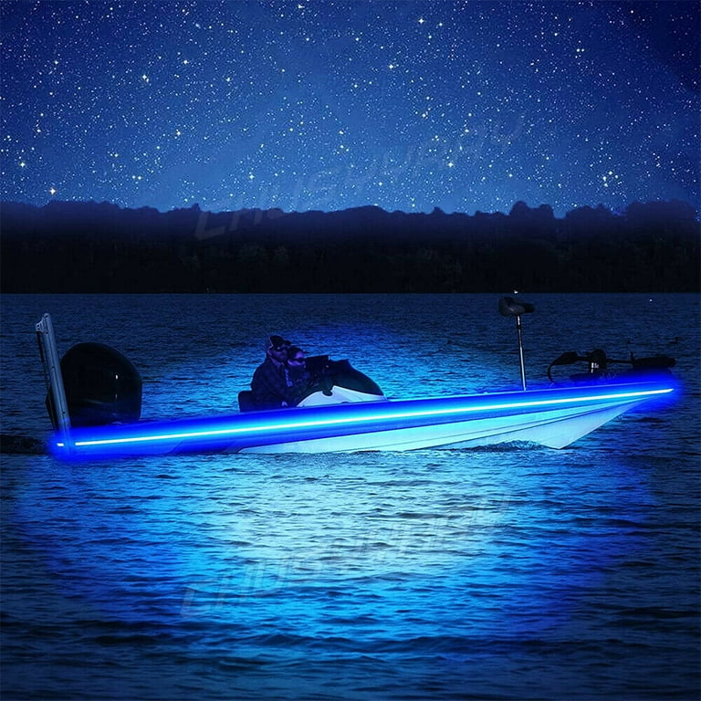 2pcs 16 ft / Blue LED Strip Black Light Night Fishing Boat PCB