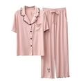 thumbnail image 2 of uublik Women's Pajama Sets Short Sleeve Button Down Sleepwear Nightwear Soft Pjs Lounge Sets, 2 of 5